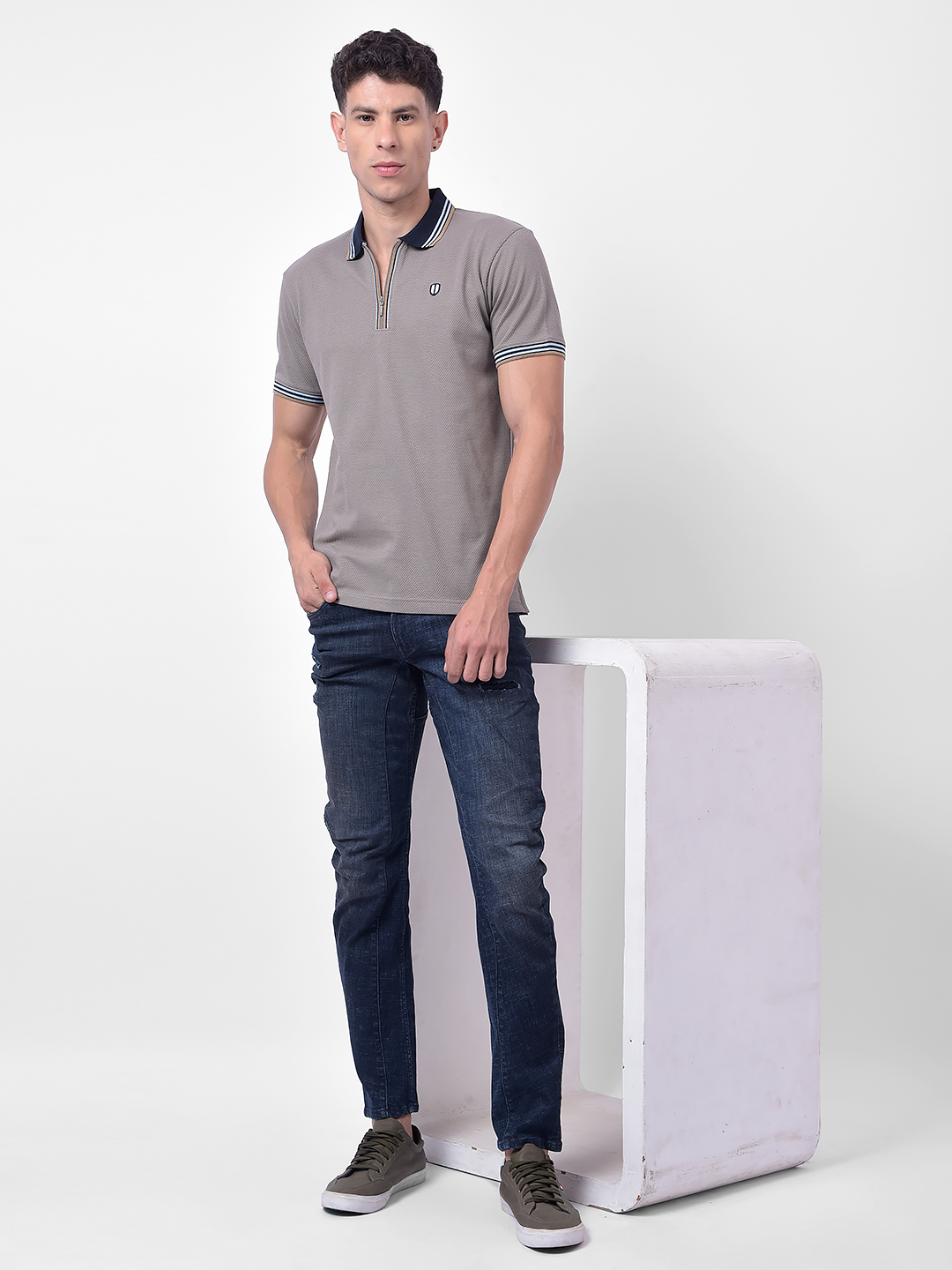 Numero Uno Men Dark Blue Skinny Fit Low Rise Sustainable Jeans